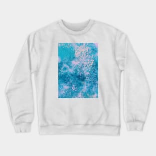 Abstract Watercolor Mint Blue, Watercolor Art Crewneck Sweatshirt